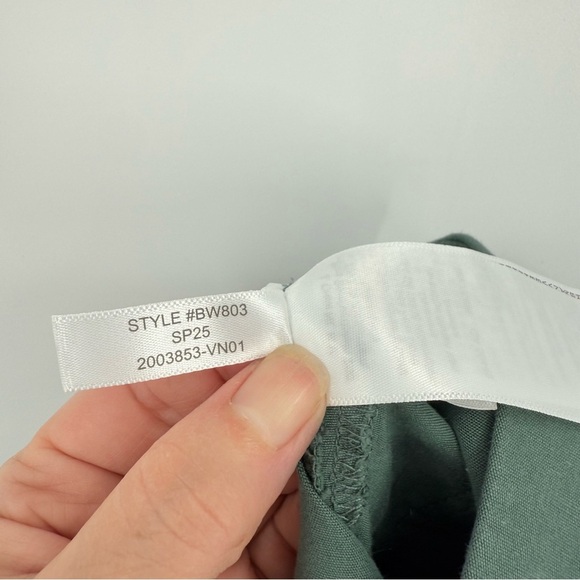 J. Crew Lizzie Linen Cotton High-rise Patch-pocket Wide Leg Pant Green Size 35 - Picture 13 of 15